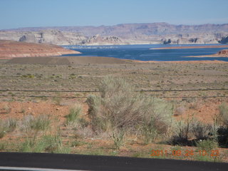 Page Airport (PGA) to Wahweap Marina run - Glen Canyon Dam Bridge view