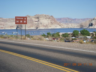 Page Airport (PGA) to Wahweap Marina run - sign