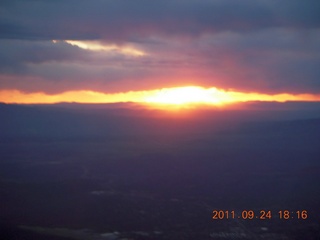 aerial sunset