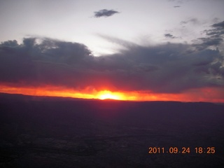 aerial sunset