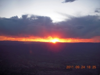 aerial sunset