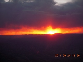 aerial sunset
