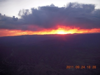 aerial sunset