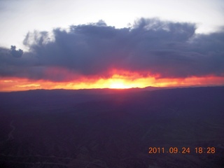aerial sunset