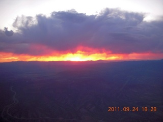 aerial sunset