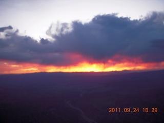 aerial sunset