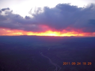 aerial sunset