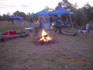 Negrito fly-in - campfire