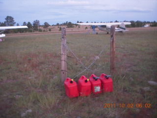 Negrito fly-in - gas cans