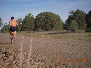 Beaverhead run - Adam running - back (tripod)