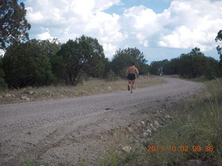 aerial - Pearce Ferry airstrip (L25) run - Adam running (back)