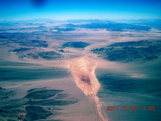 aerial - brown California desert