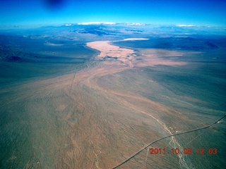 aerial - brown California desert