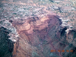 aerial - Utah - Mineral Canyon (Mineral Bottom) road