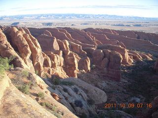 Arches National Park - Devil's Garden hike - Adam's shadow