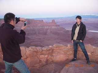 Dead Horse Point sunset - nearly-full moon