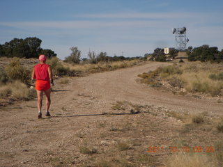 Cedar Mountain airstrip - Adam running - back (tripod)