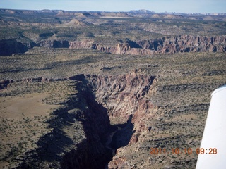 aerial - Mexican Mountain area - slot canyon