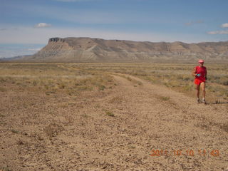 73 7qa. Sand Wash airstrip - Adam running (tripod)