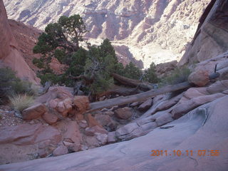 Canyonlands National Park - Lathrop trail hike - Adam hiking (tripod)