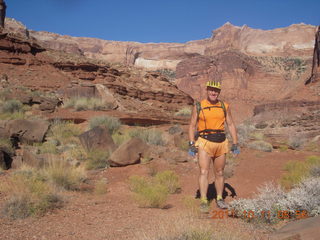 61 7qb. Canyonlands National Park - Lathrop trail hike - Adam hiking