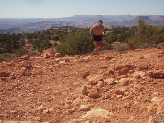 112 7qc. Canyonlands National Park - Murphy run - Adam running (tripod)