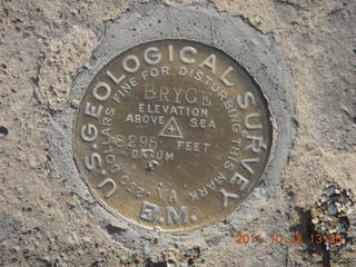 geological marker at Bryce Canyon National Park