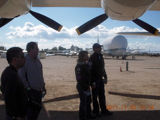 Pima Air Museum boneyard - Tucson - Julia on the bus