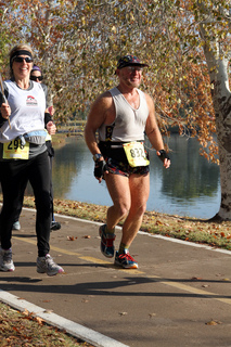 Fiesta Bowl half marathon - Danelle and Adam