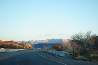 driving to zion