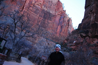 Zion National Park - pre-dawn Riverwalk - Gokce and Adam on the Virgin River