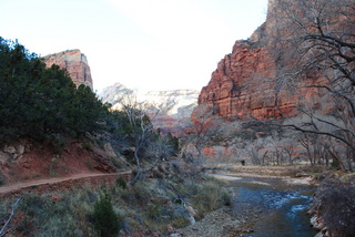 Zion National Park - pre-dawn Riverwalk - Olga on the Virgin River