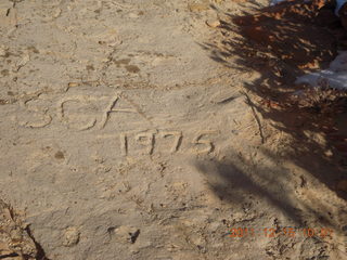 Zion National Park - Observation Point hike - trail concrete graffiti