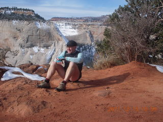 1743 7sf. Zion National Park - Observation Point hike - summit - Adam