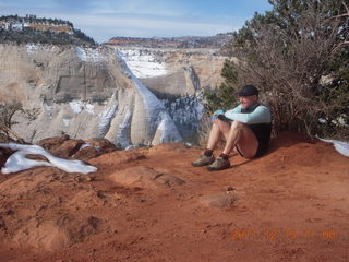 1744 7sf. Zion National Park - Observation Point hike - summit - Adam