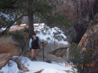 Zion National Park - Angels Landing hike - chains - Adam