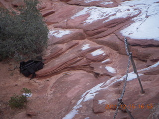 Zion National Park - Angels Landing hike - chains - somebody's suitcase