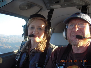 722 7t6. Judy and Adam flying in N8377W