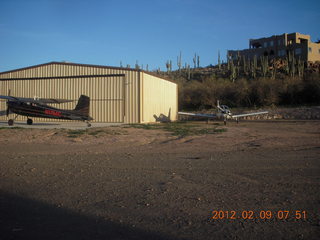 Bouquet Ranch - airplane and hangar and N8377W