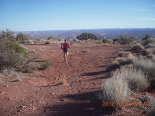 Sand Wash airstrip - Adam running - back (tripod)