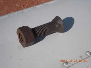 Nokai Dome - nut and bolt that Tony found