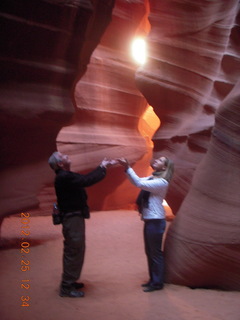 Antelope Canyon - holding the flame