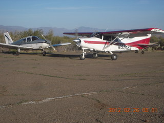 762 7us. Grapevine fly-in - N8377W and Jim's Maule