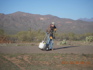 Grapevine fly-in - flame throwing machine
