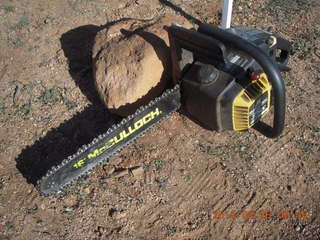 Grapevine fly-in - chain saw