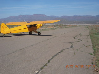 Grapevine fly-in run - GPS at midpoint with campsites