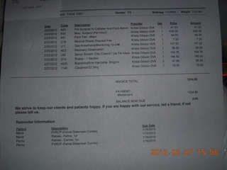 Maria's post-operation bill