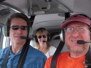 797 7w7. Ky, Bonnie, and Adam flying in N8377W