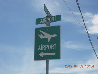 Airport Road sign at Kearny