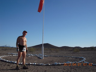 Adam celebrating #500 five-hundredth airport at Bouse